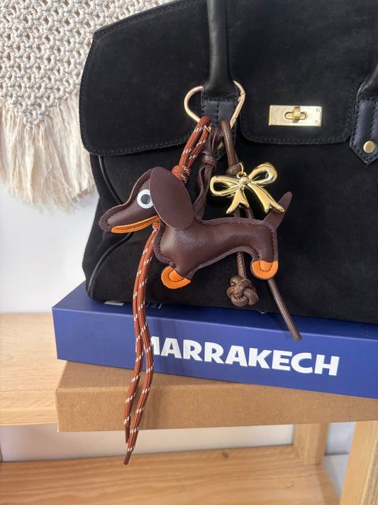 Bijou de sac Teckel Chocolat