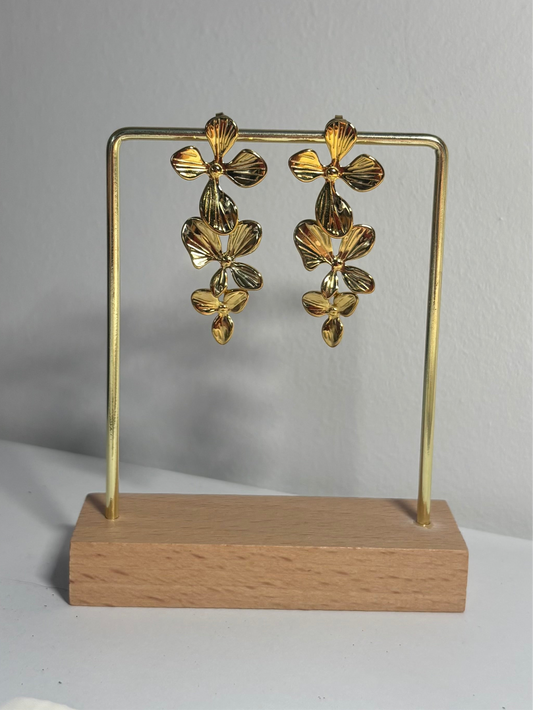 Boucles d’Oreilles Fleurs Suspendues