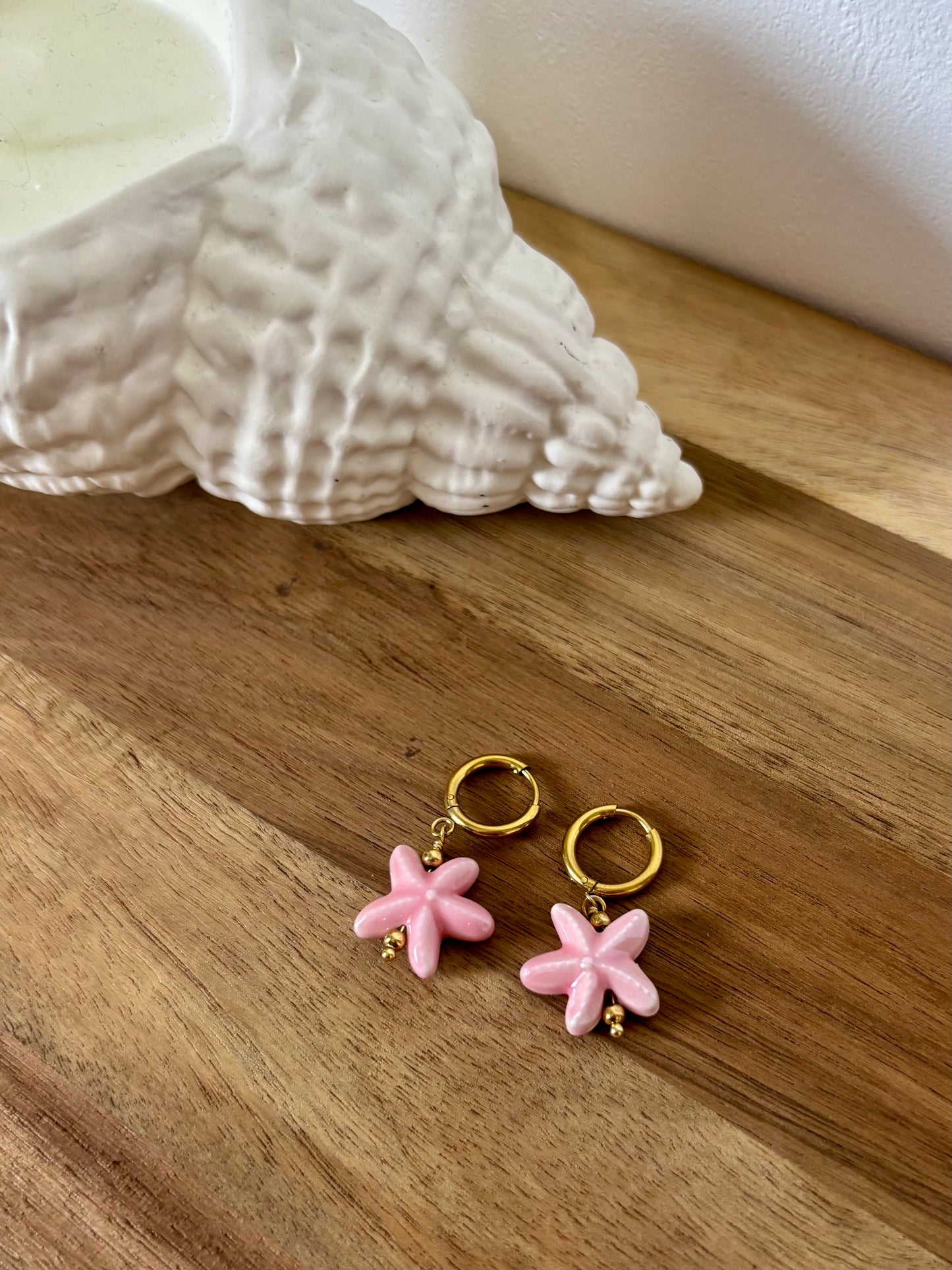 Boucles d'Oreilles Etoiles de Mer Coralia