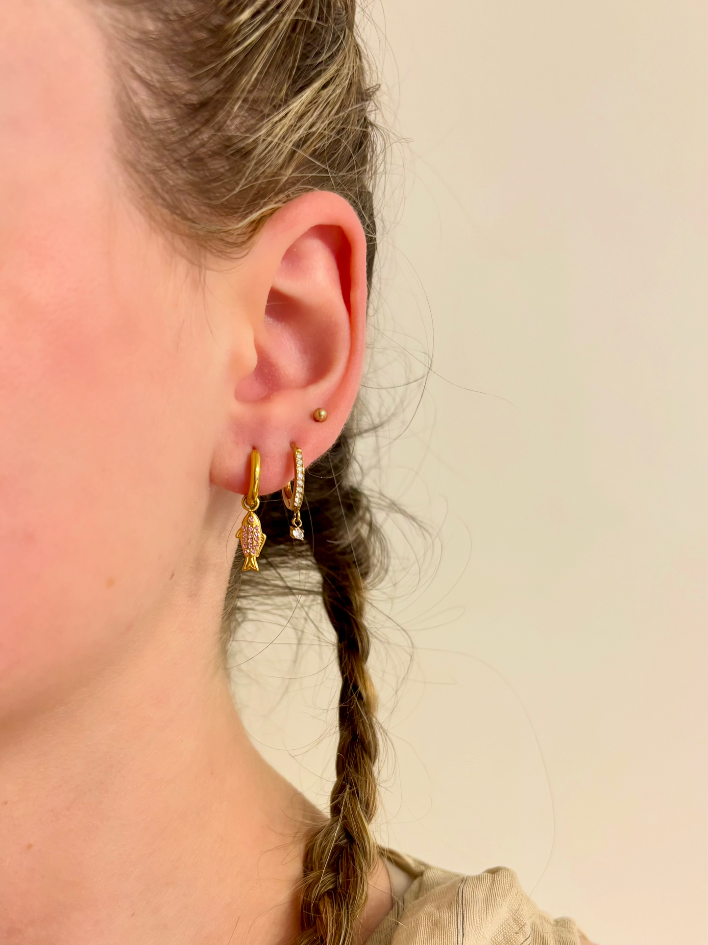 Boucles d'Oreilles Poisson rose