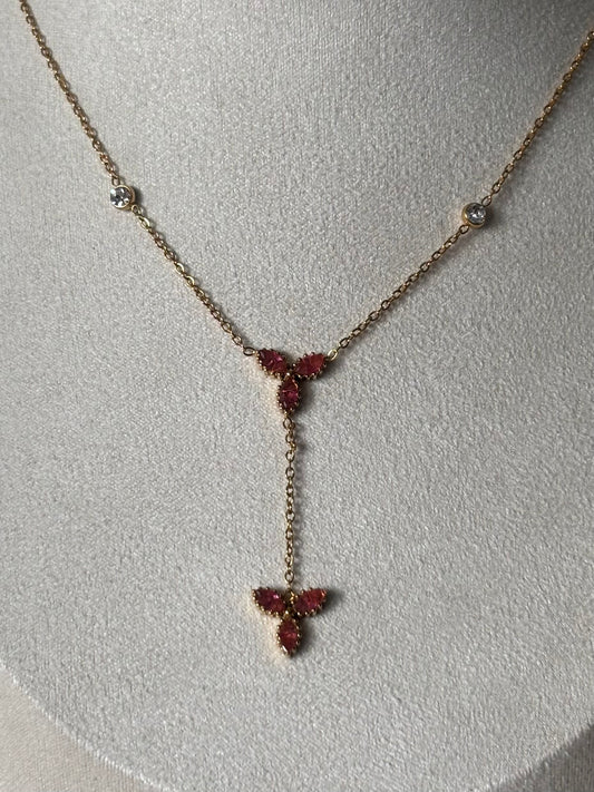 Collier Cristaux Roses
