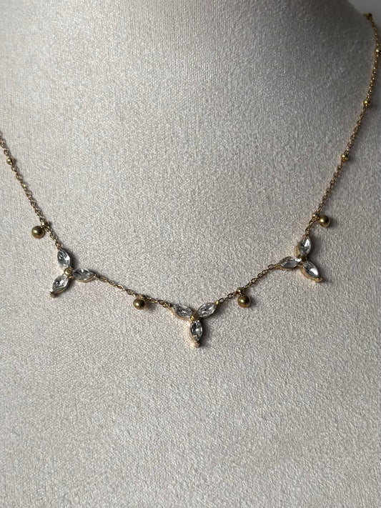 Collier Fleurs Scintillantes