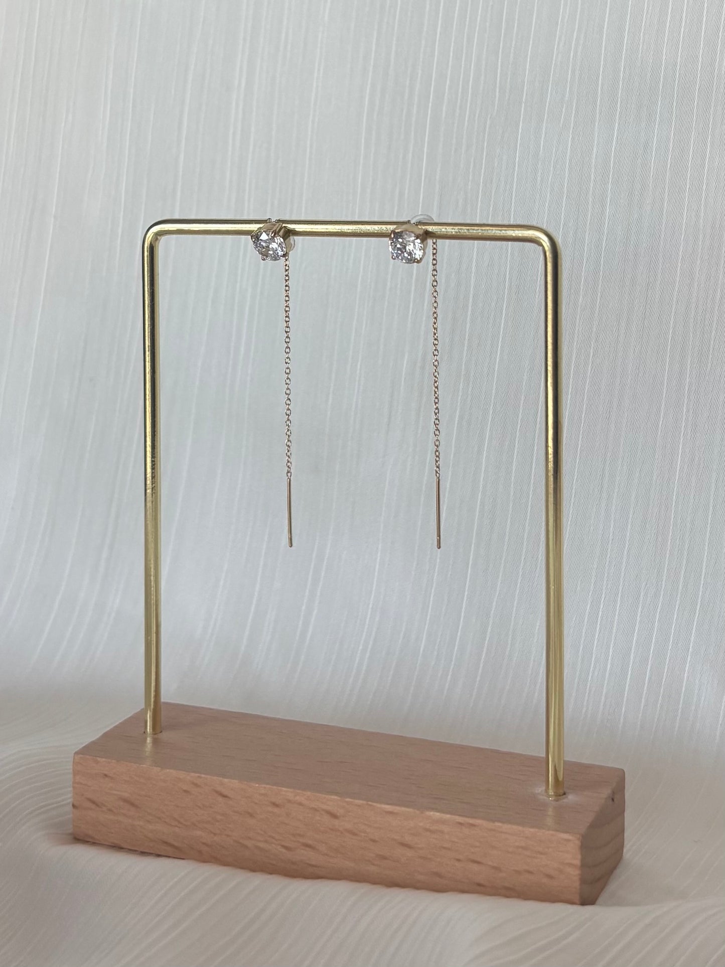 Boucle d’oreilles chaîne pendante Éclat