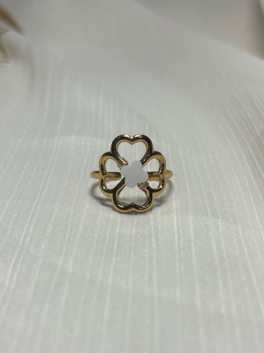 Bague Trèfle Nacré