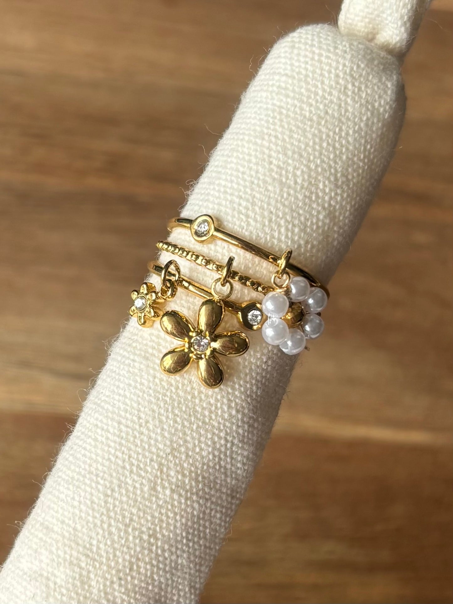 Bague Breloques Fleurs