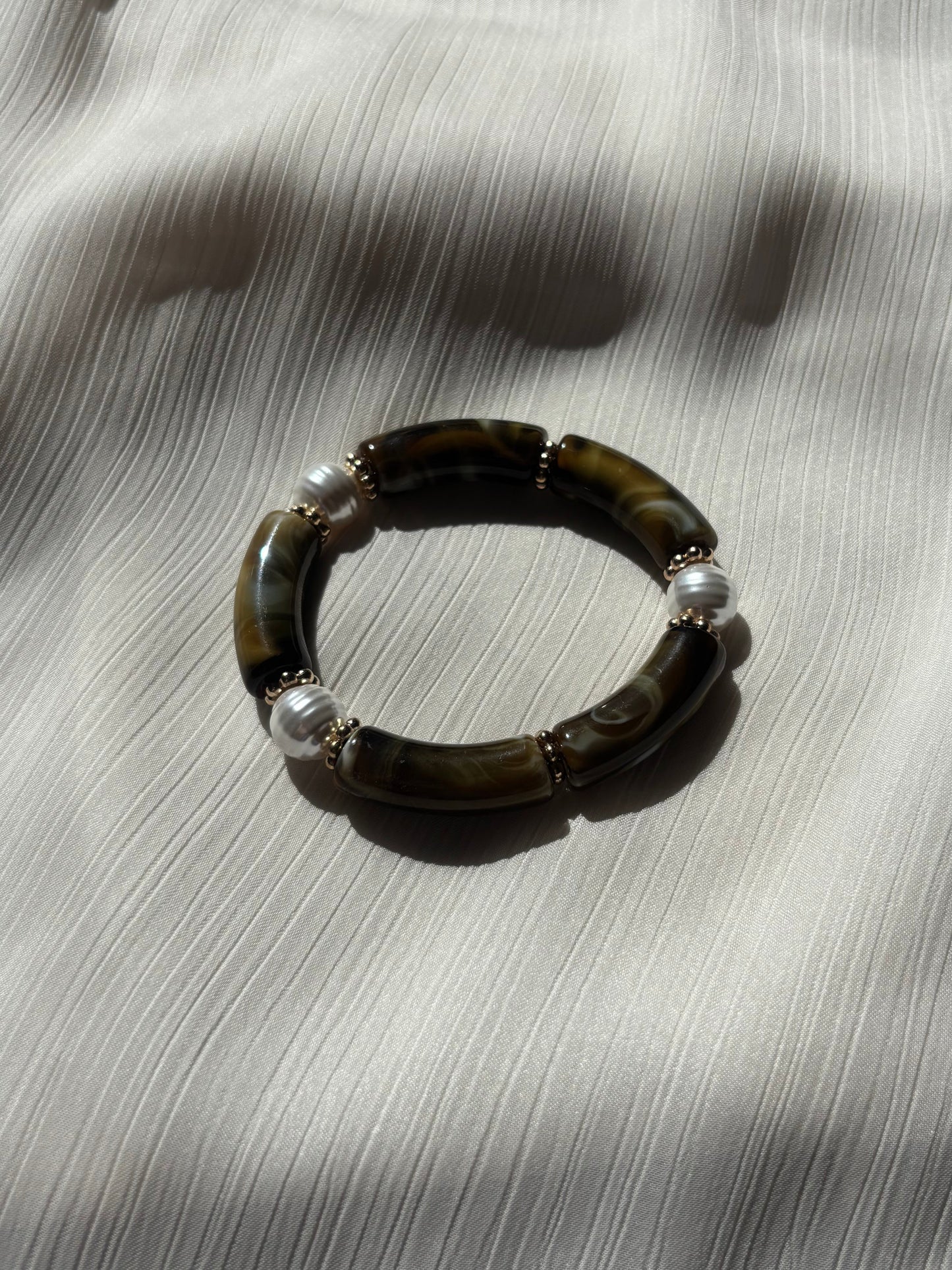 Bracelet Jonc Elastique Marron