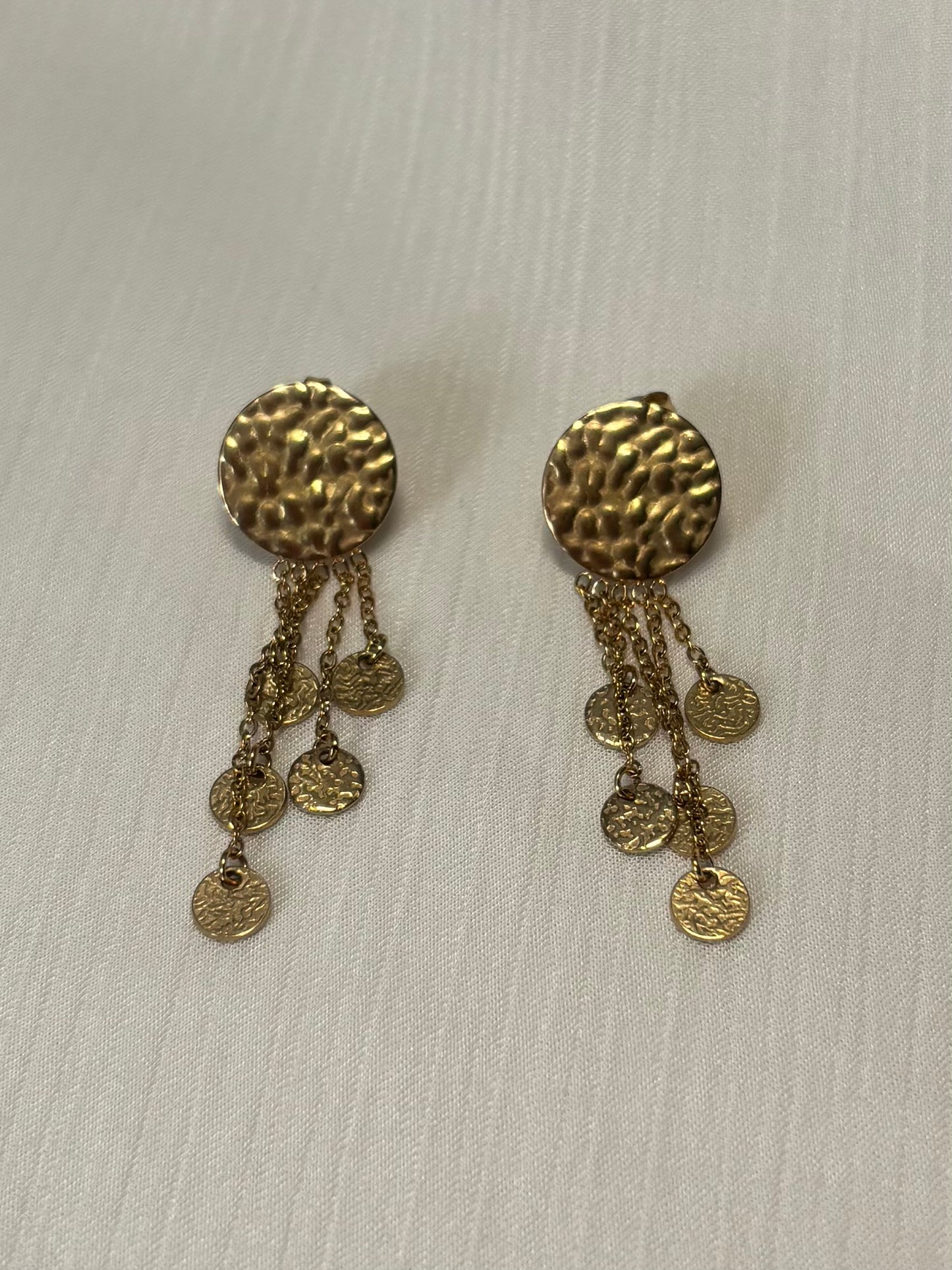 Boucles d'Oreilles Pampilles Martelées