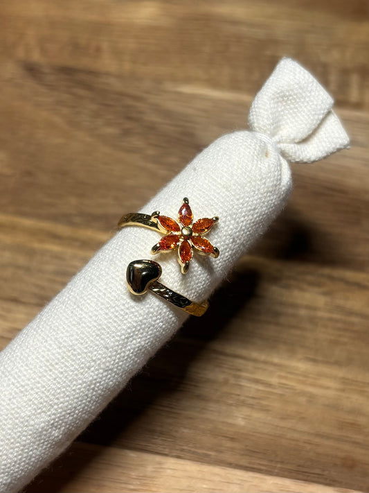 Bague Fleur Ambrée