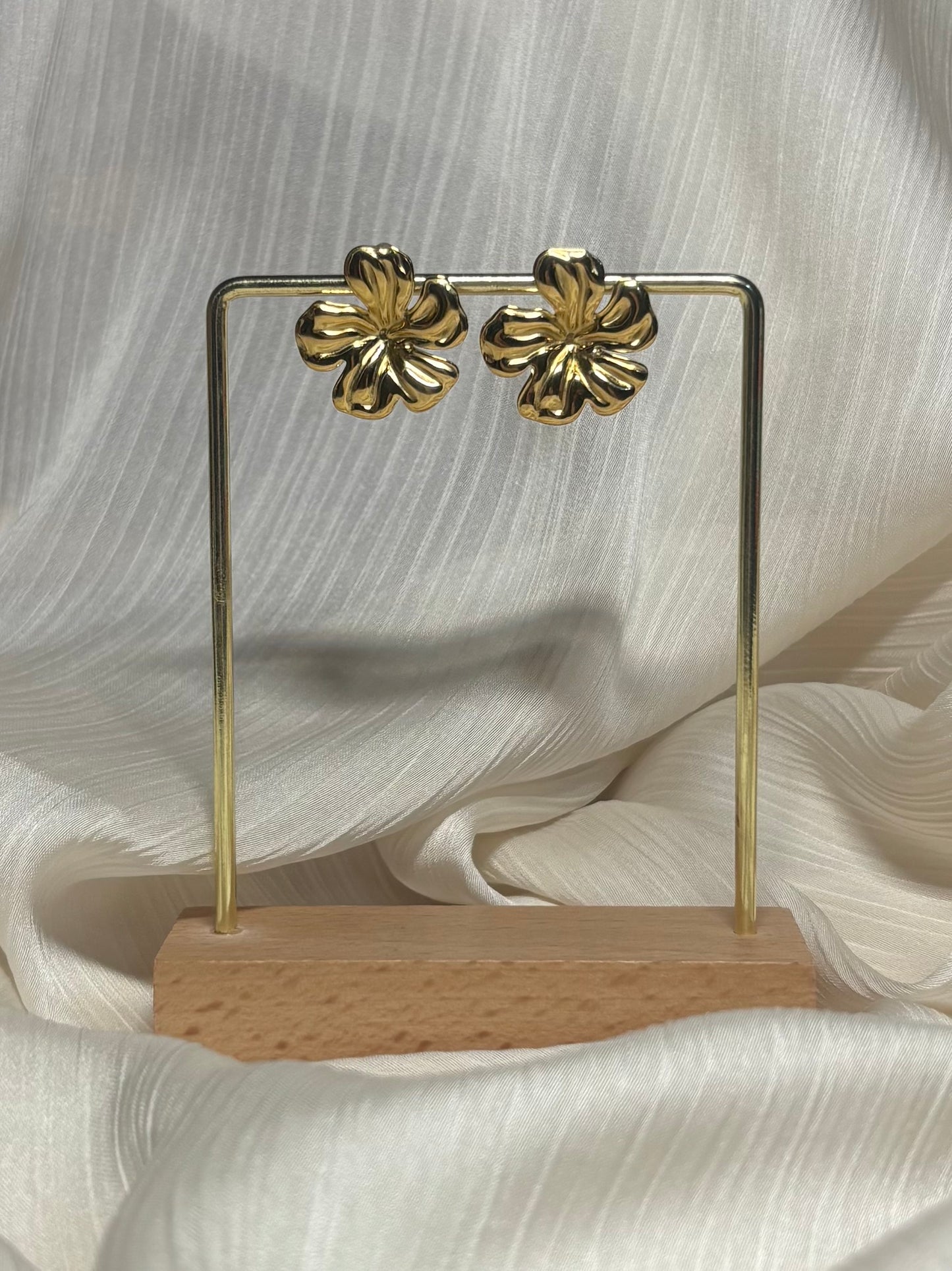 Boucles d'oreilles Fleurs Ondulées