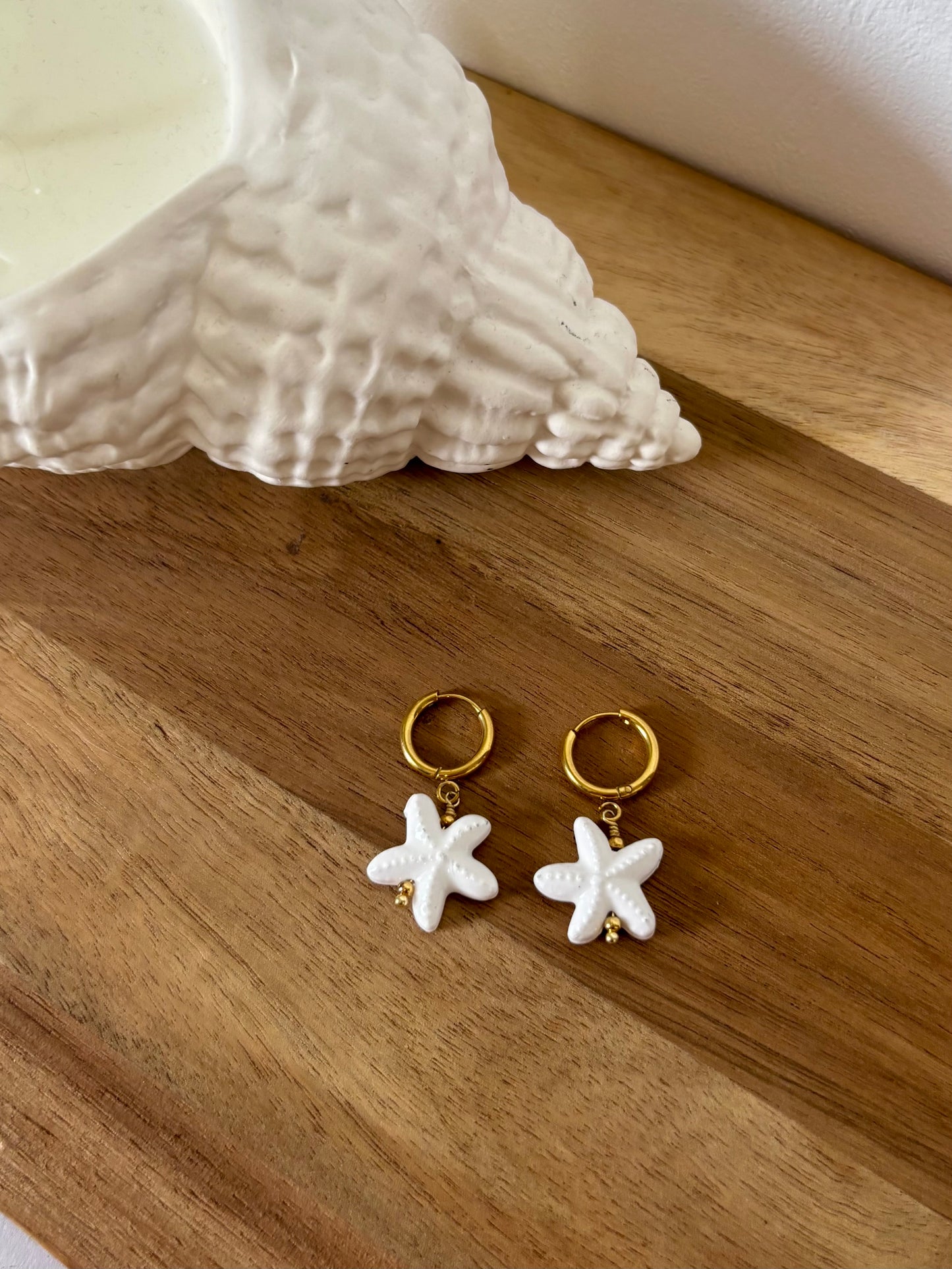 Boucles d'Oreilles Etoiles de Mer Coralia