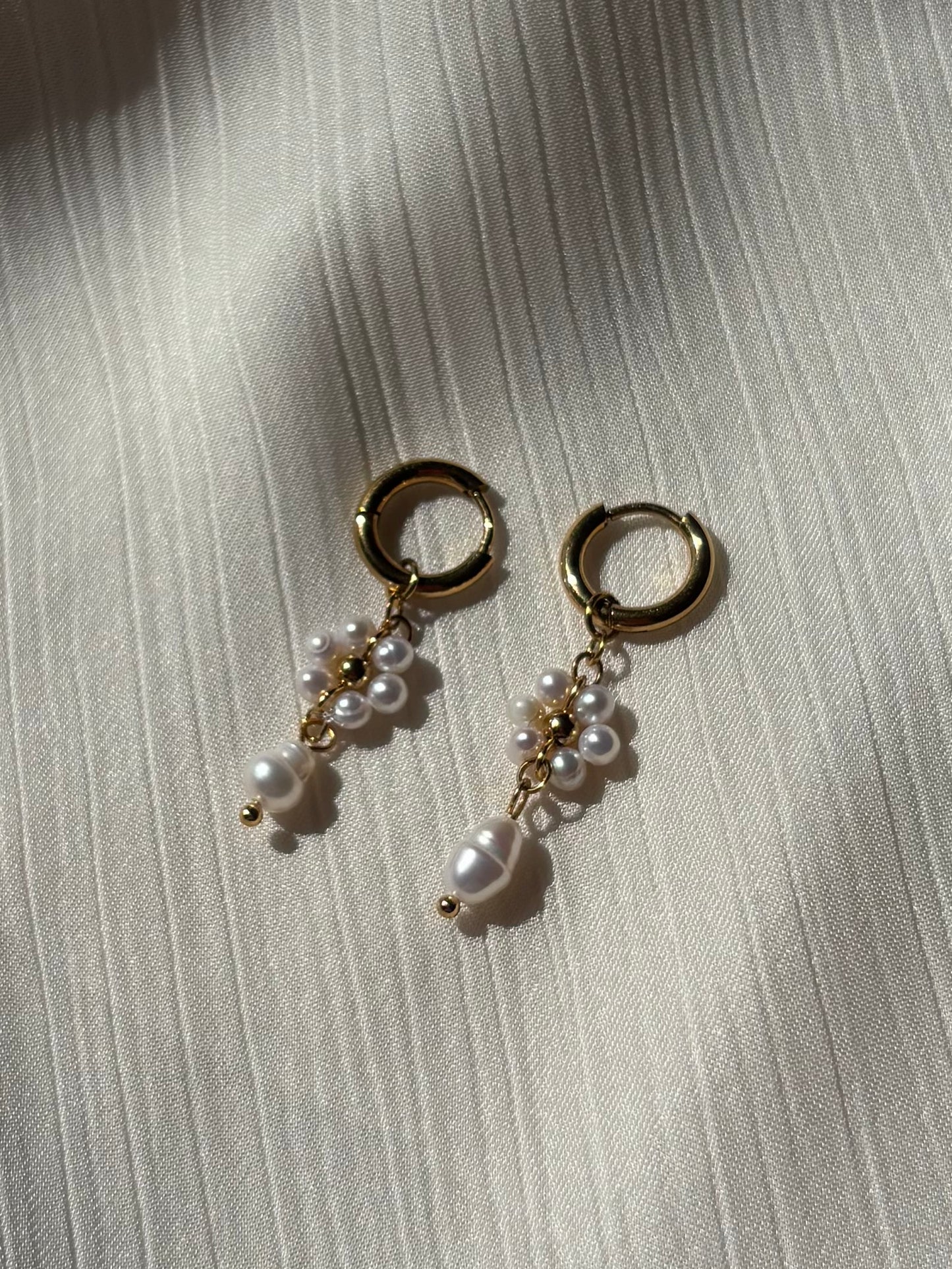 Boucles d’oreilles Perles & Fleurs