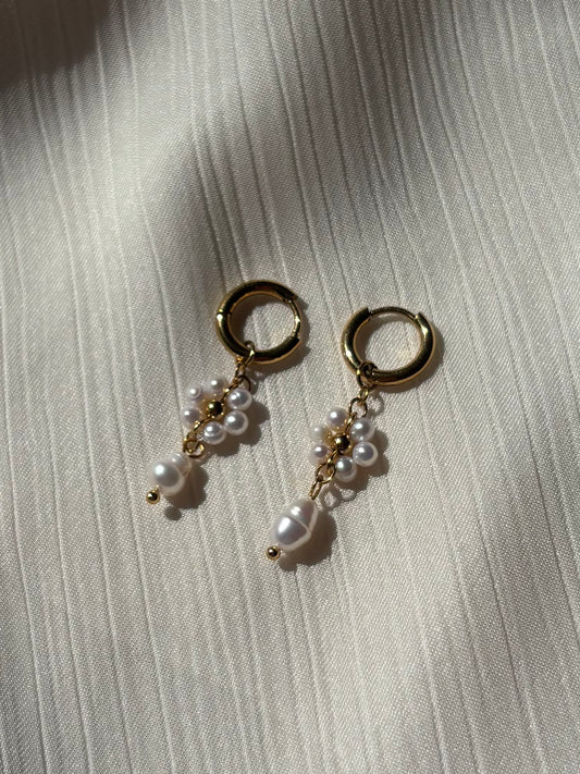 Boucles d’oreilles Perles & Fleurs