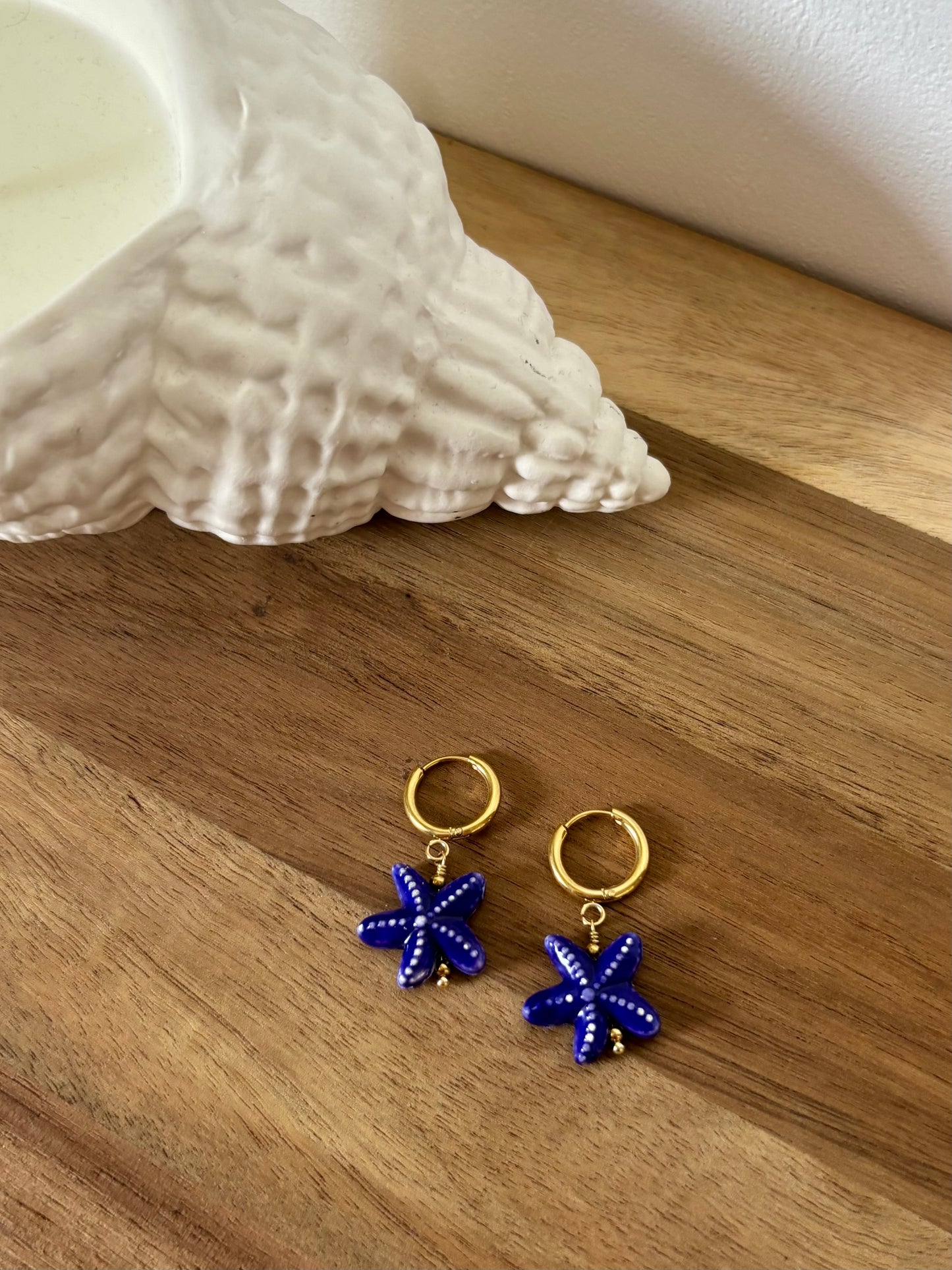 Boucles d'Oreilles Etoiles de Mer Coralia