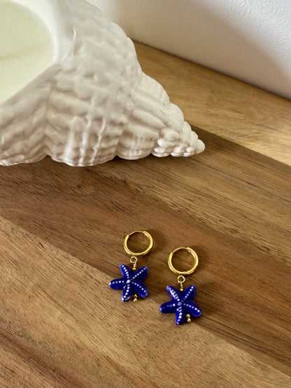 Boucles d'Oreilles Etoiles de Mer Coralia