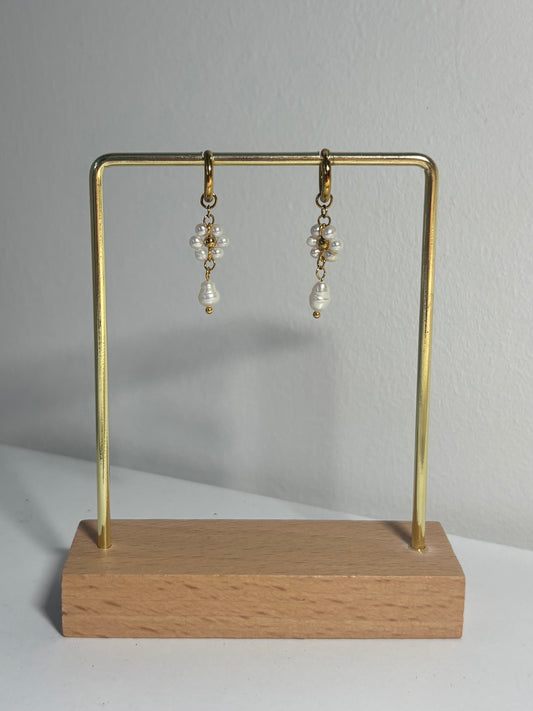 Boucles d’oreilles Perles & Fleurs