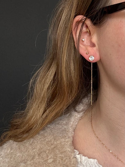 Boucle d’oreilles chaîne pendante Éclat