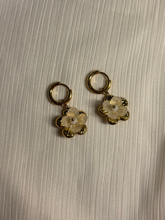 Boucles d'Oreilles Fleurs Relief