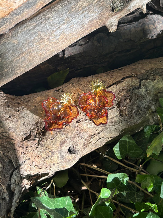 Boucles d'Oreilles Soleil d'Ambre