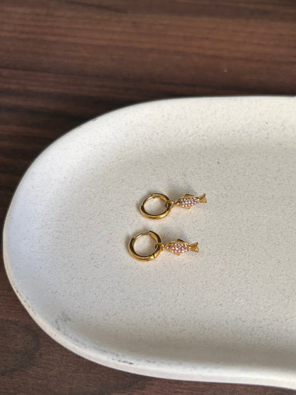 Boucles d'Oreilles Poisson rose