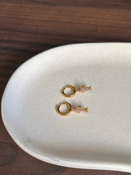 Boucles d'Oreilles Poisson rose