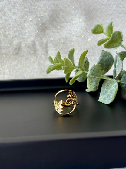 Bague Feuilles dorées