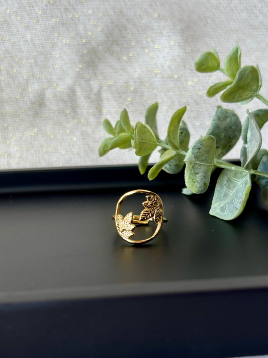 Bague Feuilles dorées