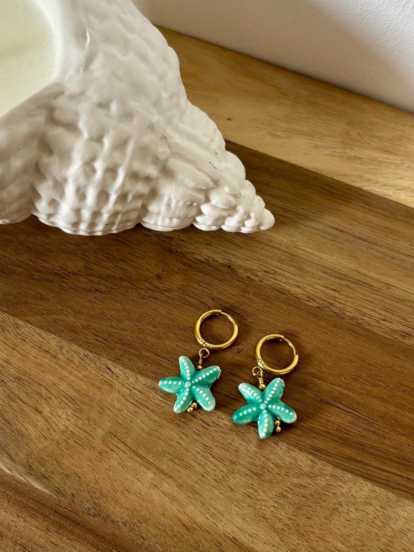 Boucles d'Oreilles Etoiles de Mer Coralia