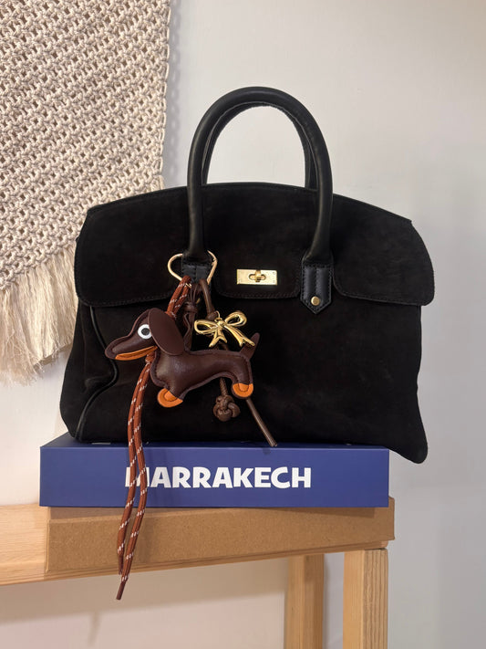 Bijou de sac Teckel Chocolat