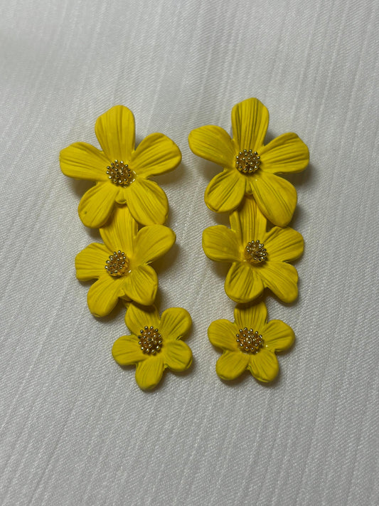 Boucles d'oreilles Trio de Fleurs