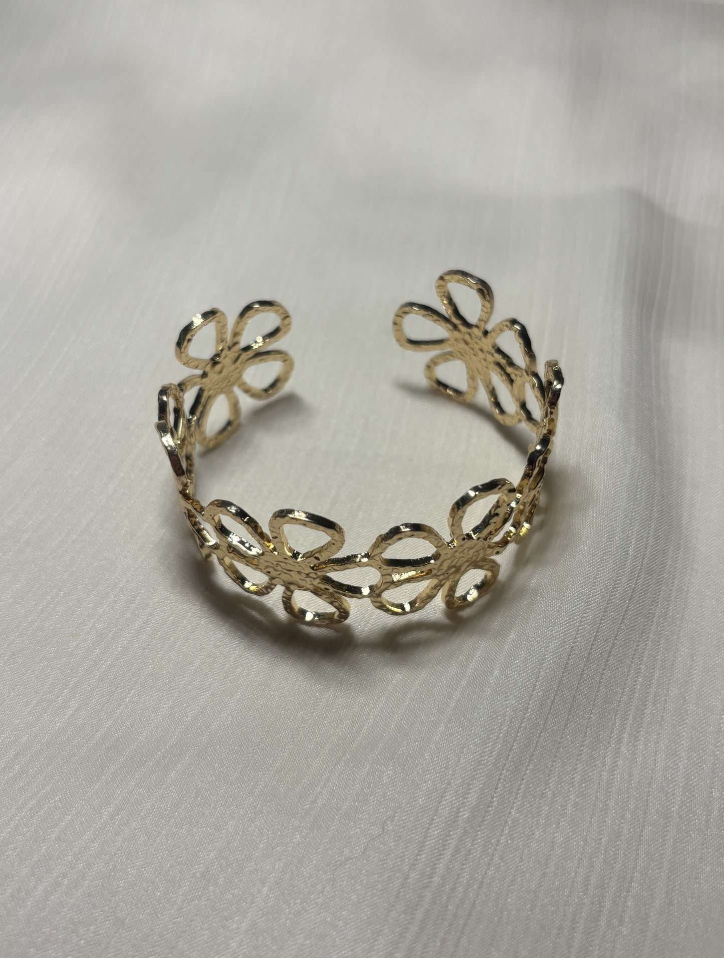 Jonc Fleurs sculptées doré