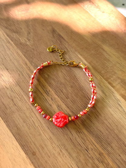 Bracelet Coquillage Rouge