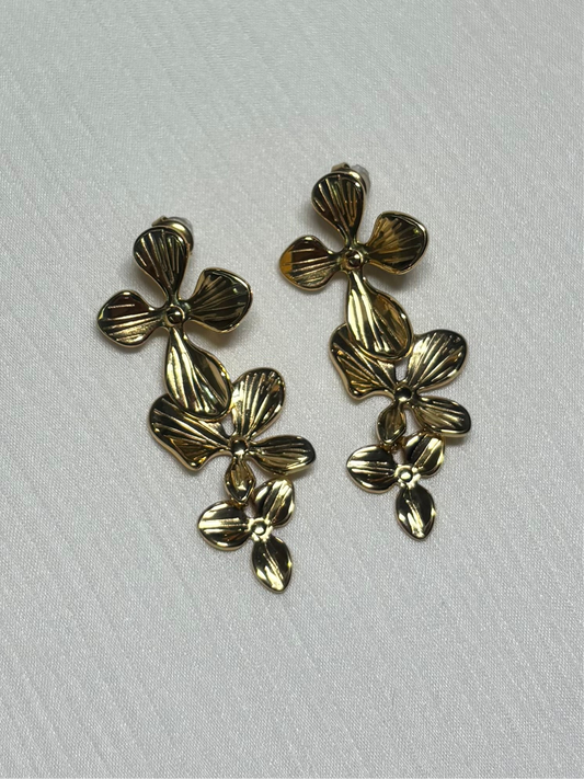 Boucles d’Oreilles Fleurs Suspendues