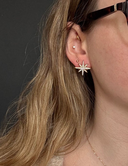 Boucles D'Oreilles Etoiles Scintillantes