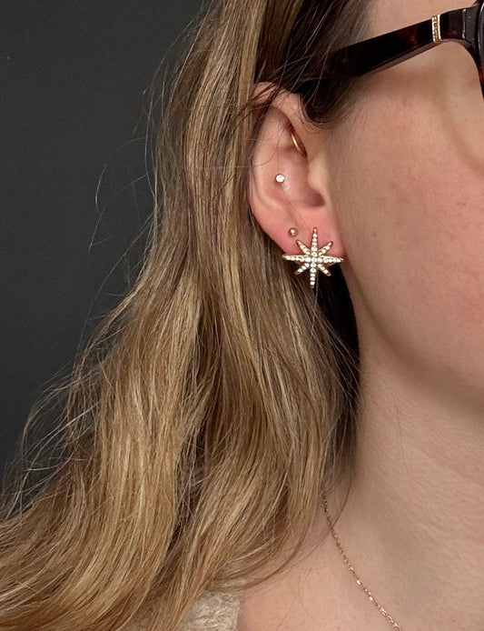 Boucles D'Oreilles Etoiles Scintillantes