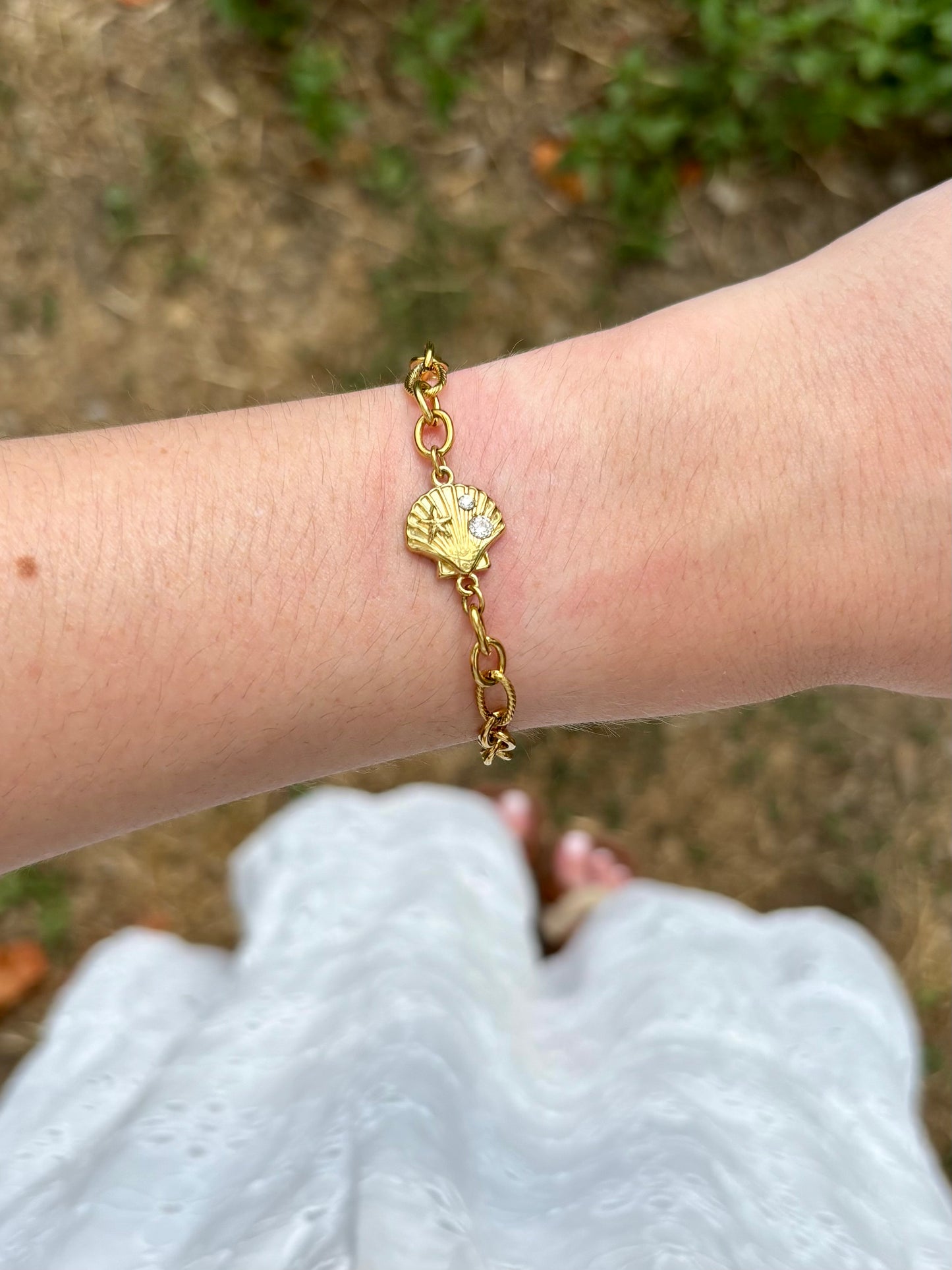 Bracelet Coquillage Eclat Doré