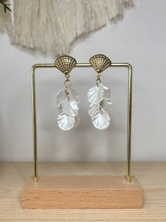 Boucles d'Oreilles Coquillage de Nacre