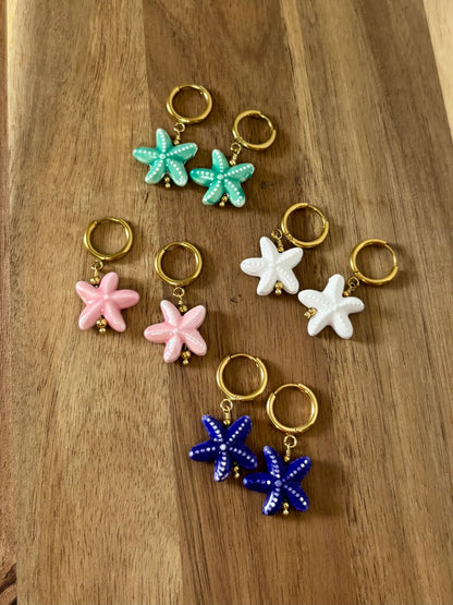 Boucles d'Oreilles Etoiles de Mer Coralia