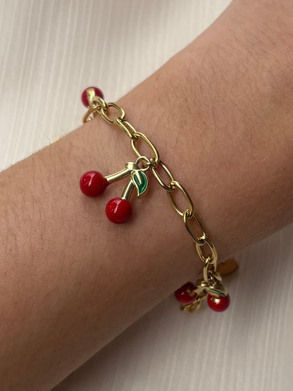 Bracelet Breloques Cerises