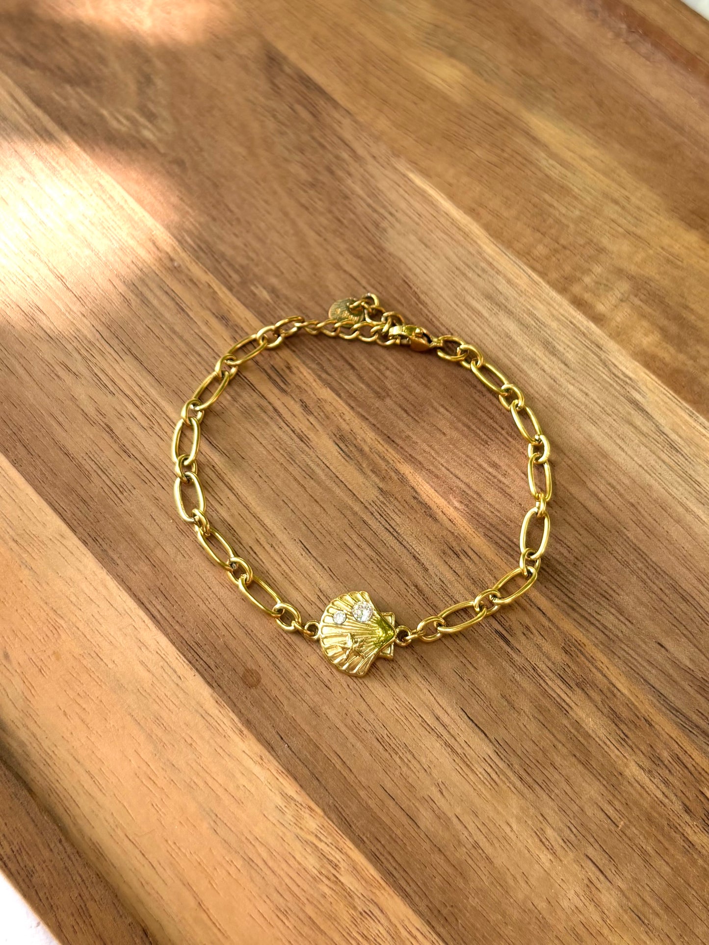 Bracelet Coquillage Eclat Doré