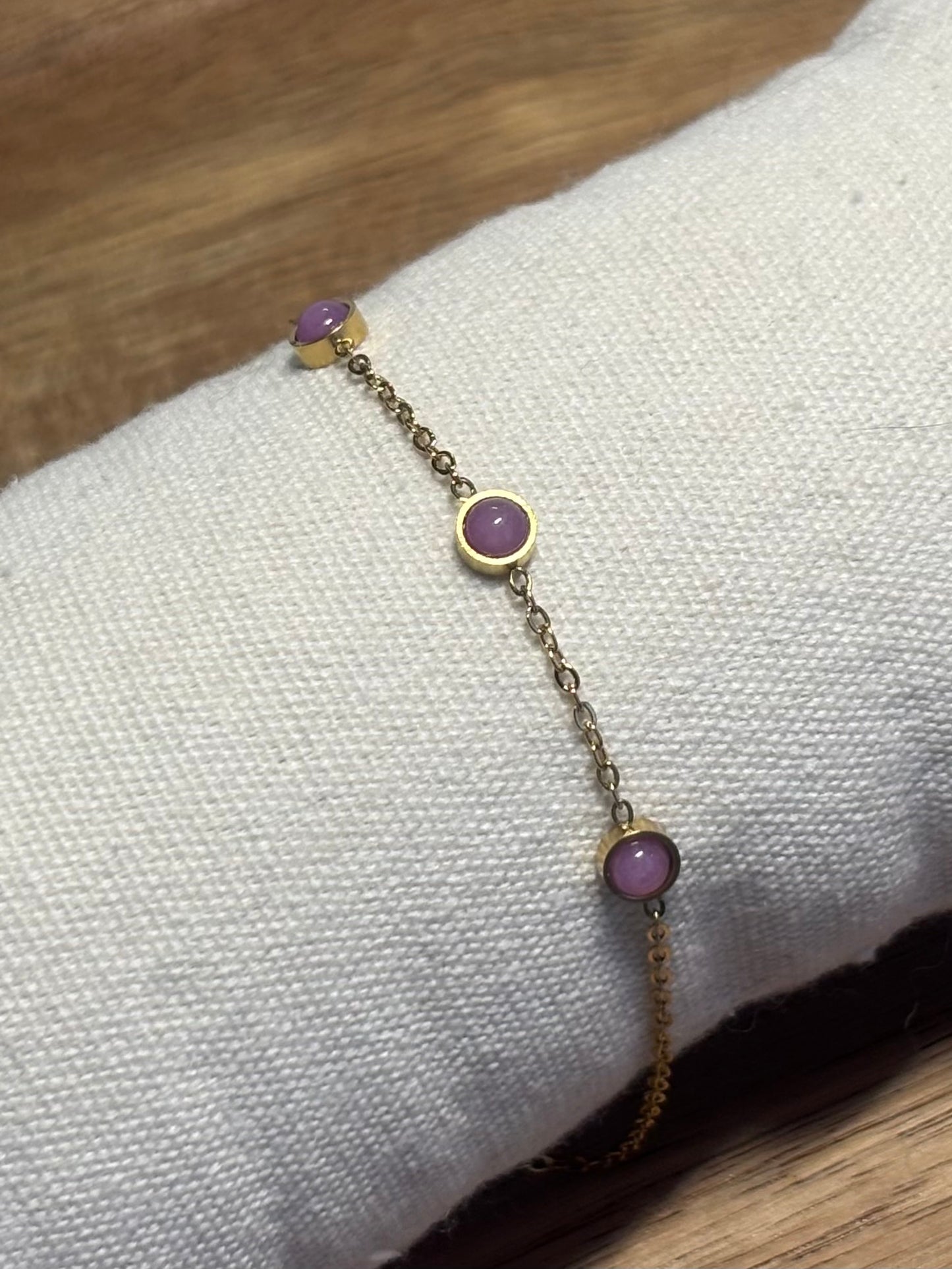 Bracelet Pierres Lilas