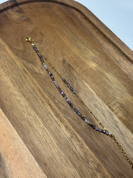 Bracelet Double Rang Violet