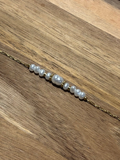 Bracelet Perles Blanches