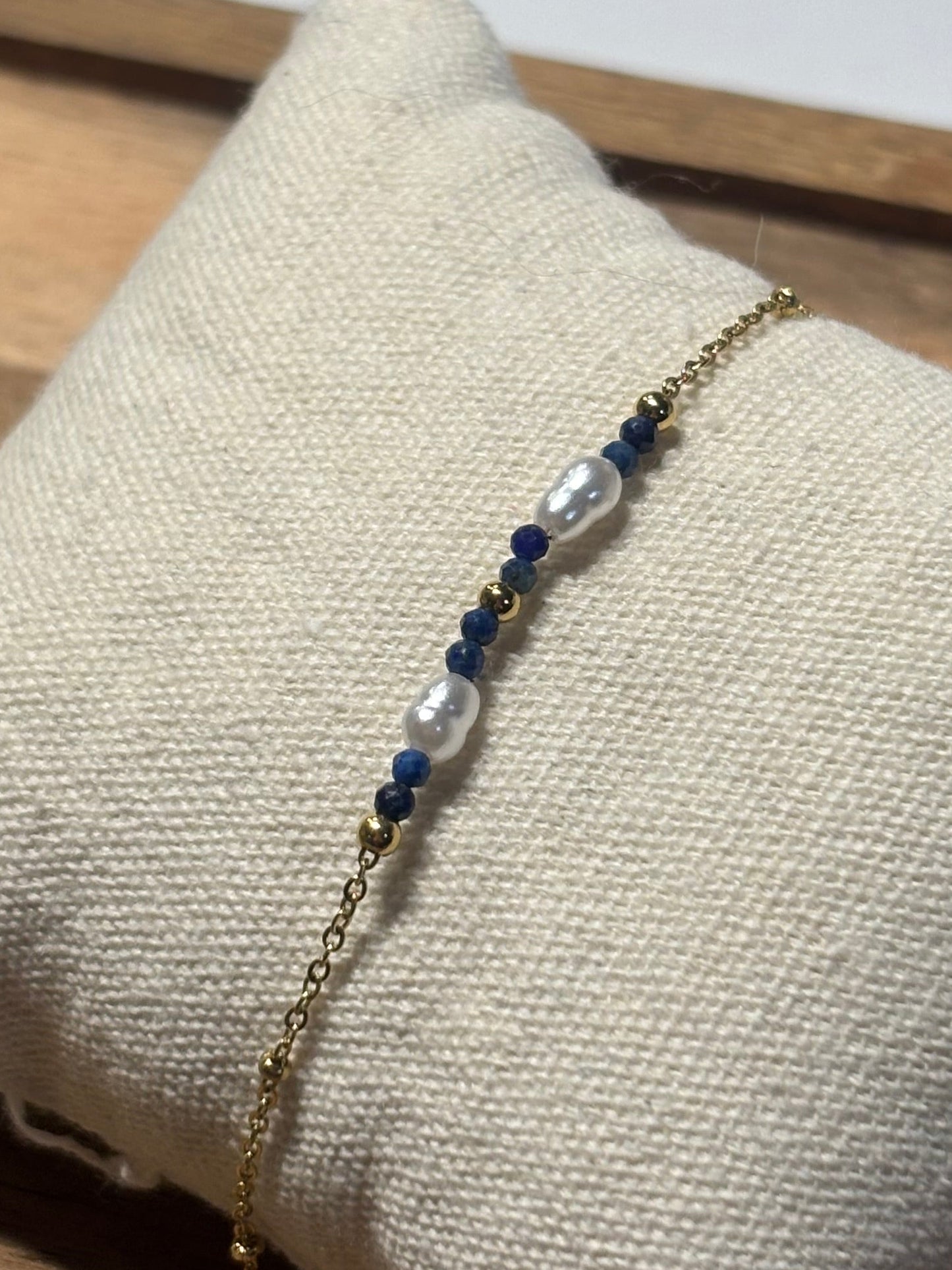 Bracelet Perles Douces Bleues