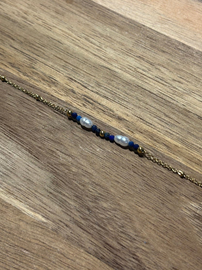 Bracelet Perles Douces Bleues