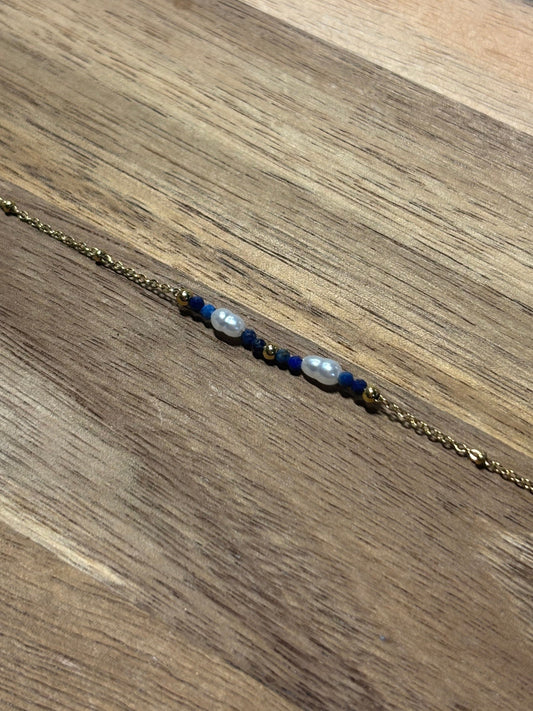 Bracelet Perles Douces Bleues