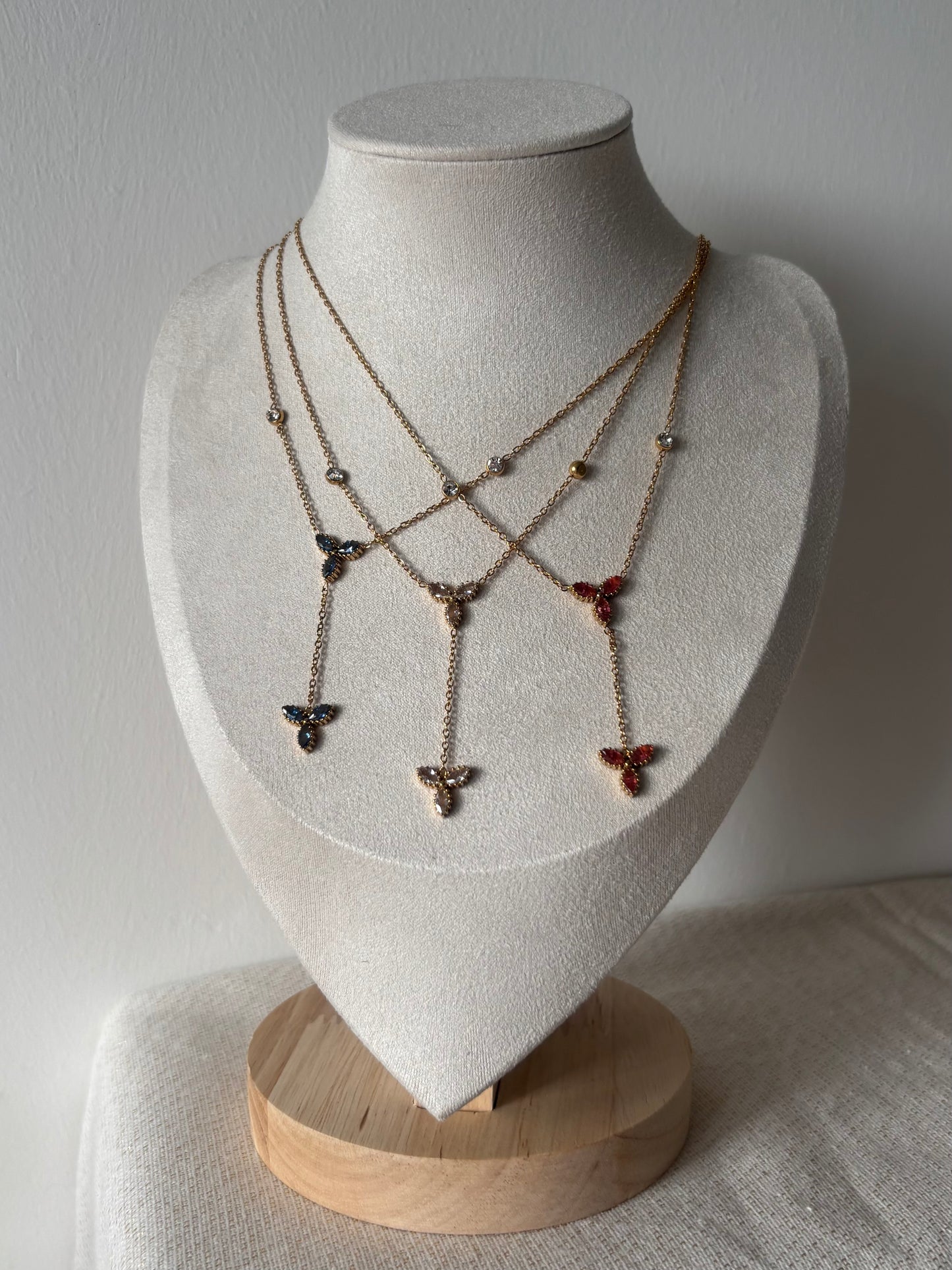 Collier Cristaux Bleus
