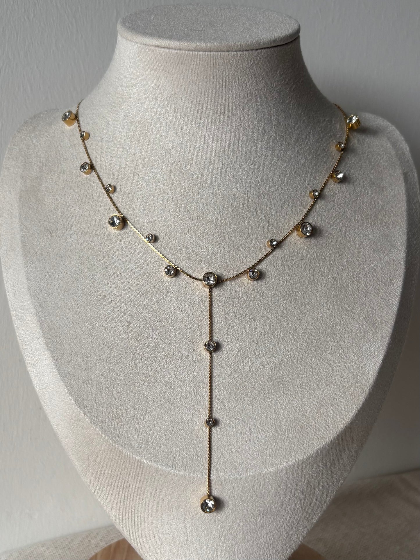 Collier Y Strass