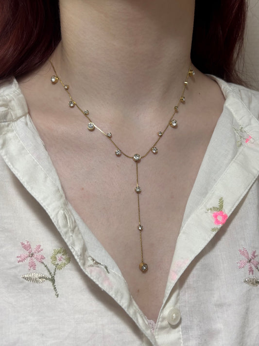 Collier Y Strass