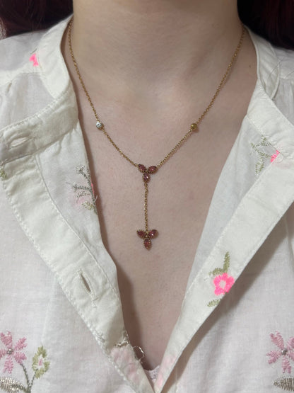 Collier Cristaux Roses