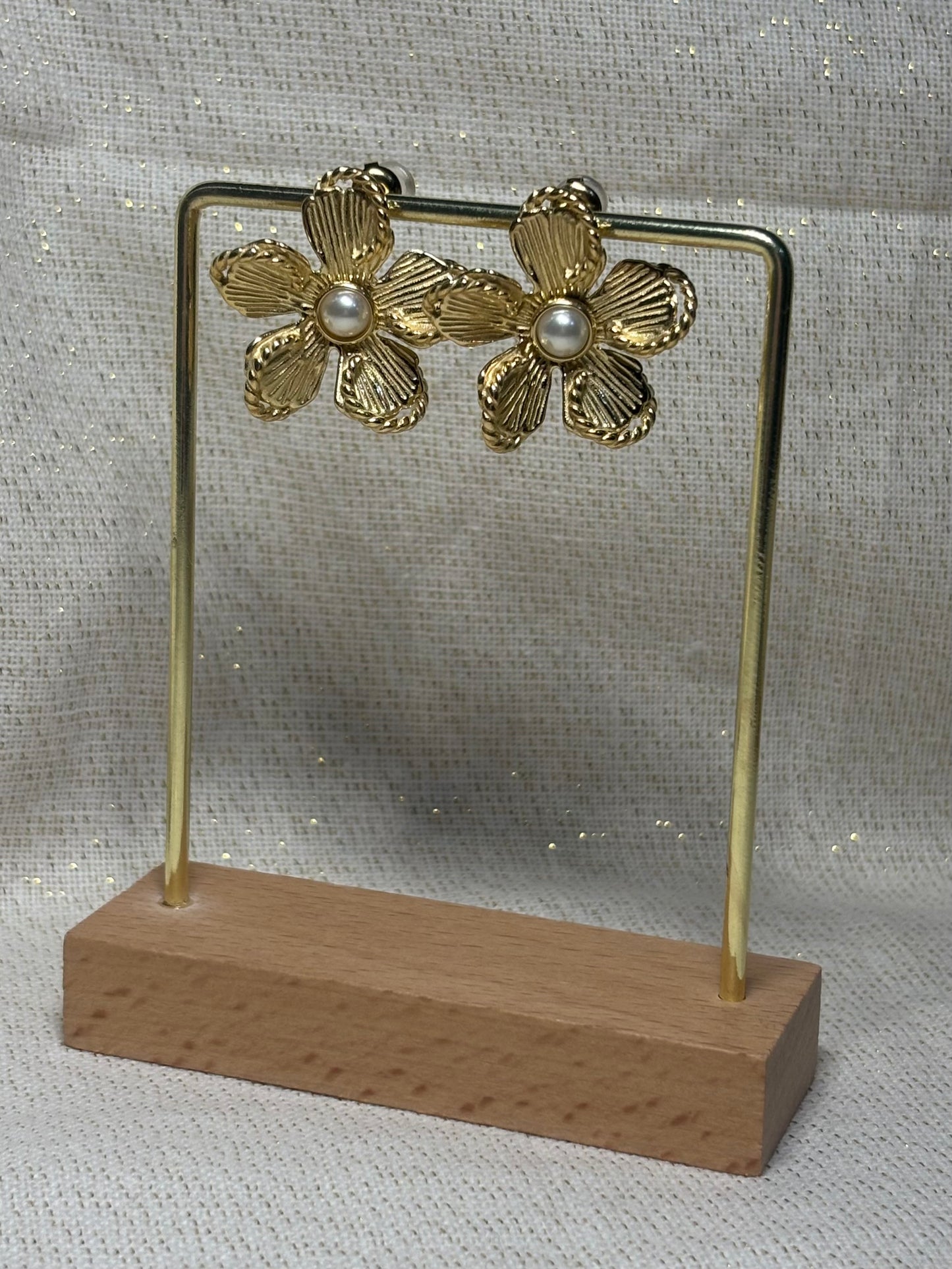 Boucles d'Oreilles Fleurs Vintage